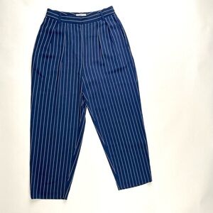 Babaton Navy and White Striped Trousers